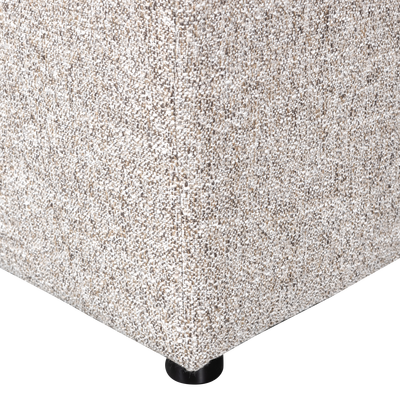 Allure hocker geweven stof donkerbruin melange