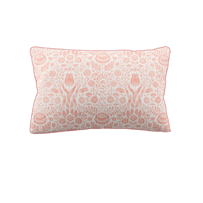 Dekbedovertrek Ashstead damask natural coral 