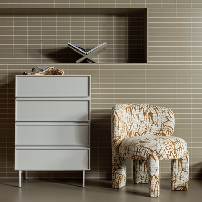 Tours ladekast 4 lades melamine/mdf zand