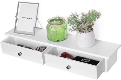 Wandplank zwevend met 2 lades