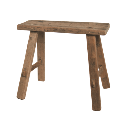 Teakhouten bankje / kruk maat Small