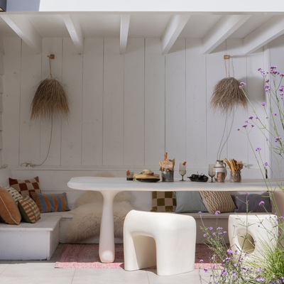 Loggia tuintafel 240x100 cm vezelversterkte polymeer naturel