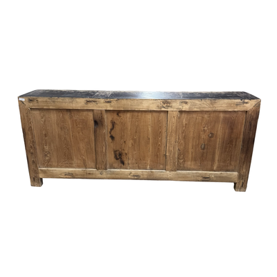 Dressoir 6dr zwart/beschilderd uniek