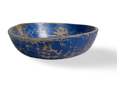 Schaal hout blauw uniek