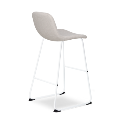 Barkruk Nino-Mats wit 75 cm - Gestoffeerde lage zitting