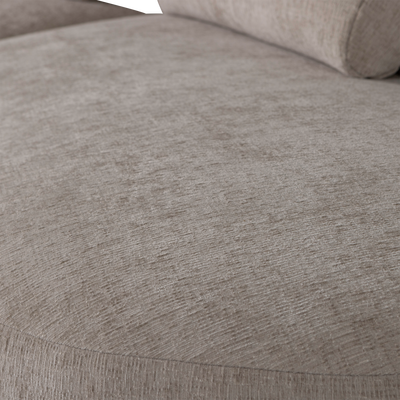 Batavier half ronde bank 4-zits velvet lichtbruin melange