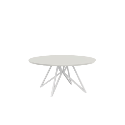 Studio HENK tafel Butterfly Rond QuadpodXL - zwart frame, HPL Fenix bianco kos