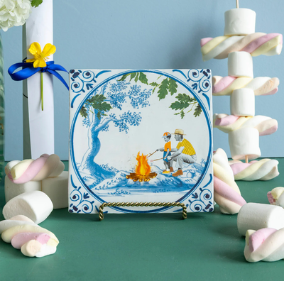 StoryTiles wandtegel Quality time at the campfire