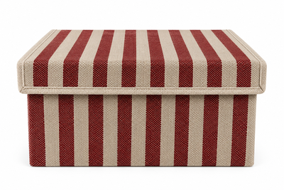 Opbergdoos Auri stripe burgundy