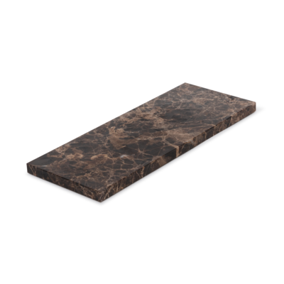 Marmer dienblad S 10x25cm - bruin