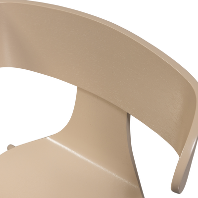 Form houten stoel met metalen poot naturel