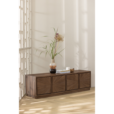 Sun tv meubel recycled teak bruin