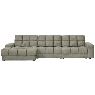 Second date chaise longue links velvet antraciet