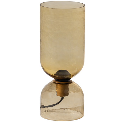 Gigi tafellamp gehamerd glas 38xo15cm naturel