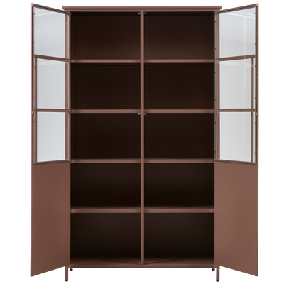 Exhibit vitrinekast metaal khaki