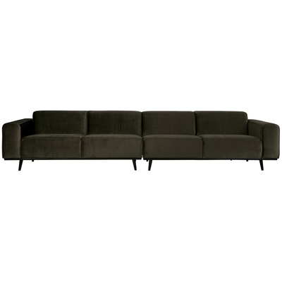 Statement xl 4-zits bank 372 cm lichtbruin melange