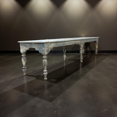 Salontafel blauw met 6 poten uniek