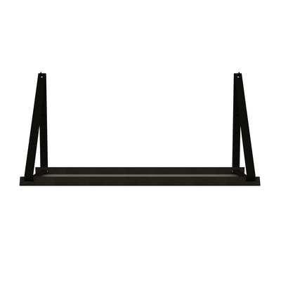 Stalen wandplank 70x20cm - incl. leren plankdragers
