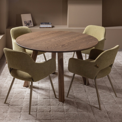 Haarlem 4-standen poot eiken pebble grey set van 2 [fsc]