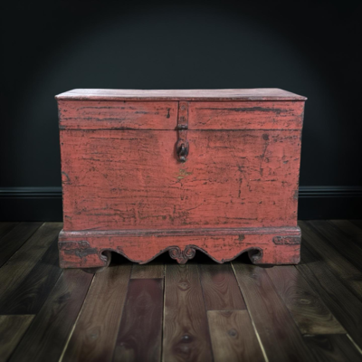 Kistje rood uniek India 