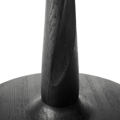Ethnicraft - Torsion eettafel rond - eiken/eiken zwart - hoogte: standaard 76 cm