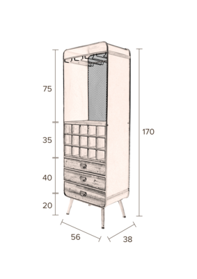 Dutchbone Vino cabinet