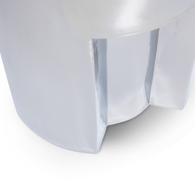 Stoneware Side Table | Chrome