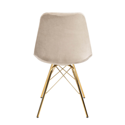 Kuipstoel Velvet goud frame
