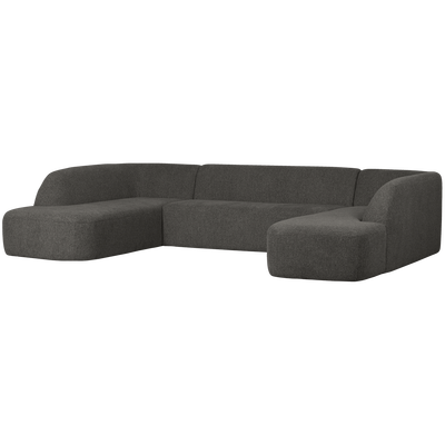 Sloping u-vorm bank off white melange