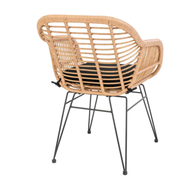 Rotan tuinstoel Madelein - met zitkussen