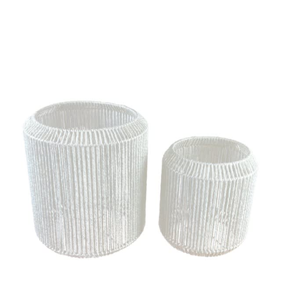 Natuurlijke lantaarn met koord - set van 2