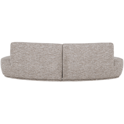Batavier half ronde bank 4-zits velvet lichtbruin melange
