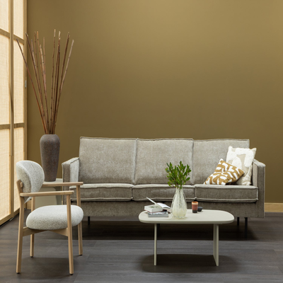 Udar fauteuil naturel met houten frame naturel
