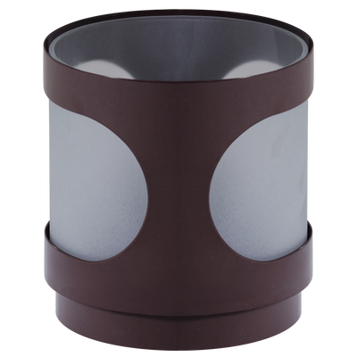 Tavo windlichten metaal/glas bruin - set van 2