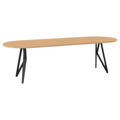 Studio HENK tafel Butterfly Plat ovaal, zwart frame - Smart Collectie