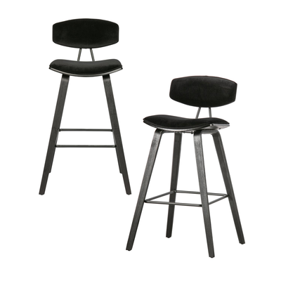Senn barstoel velvet zwart