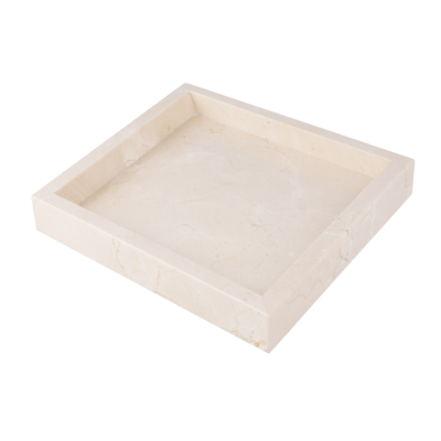 Marmer dienblad 30x30cm - beige