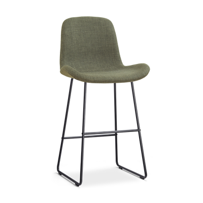 Barkruk Nino-Fé stof zwart onderstel