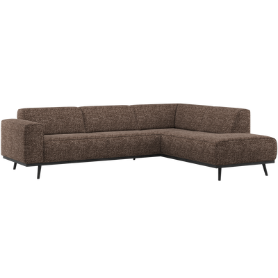 Statement hoekbank rechts chenille velvet terra