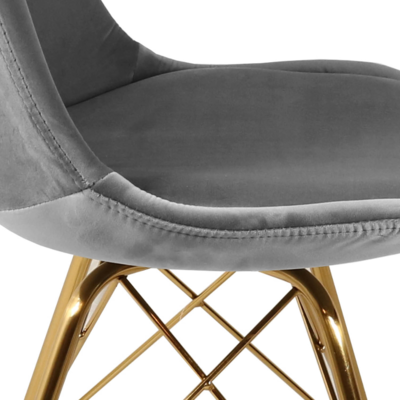 Kuipstoel Velvet goud frame