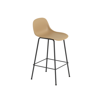 Muuto barkruk met rugleuning Fiber Counter Stool Tube Base