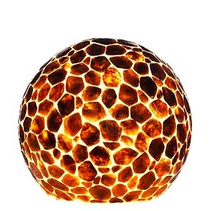 Tafellamp Bol Turtle gold capiz 