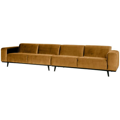Statement xl 4-zits bank 372 cm lichtbruin melange
