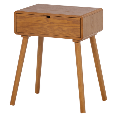 Nelo nachtkastje/bijzettafel hout bruin [fsc]