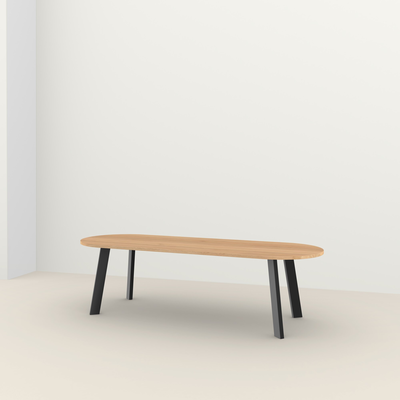 Studio HENK tafel New Co Plat Ovaal, zwart frame - Smart Collectie