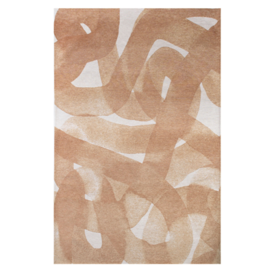 Modern verweven tapijt met organisch en vloeiend design in beige