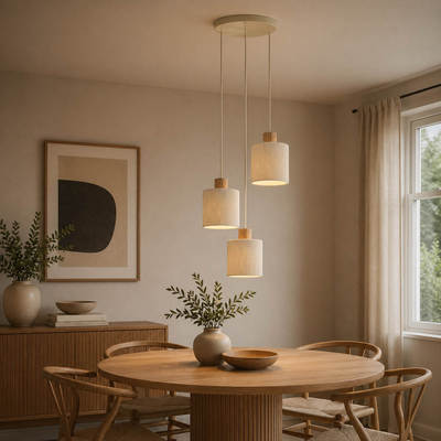 Arjan Hanglamp 3-lichts rond Beige