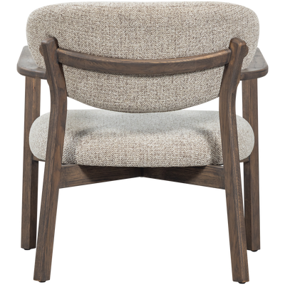 Udar fauteuil naturel met houten frame naturel