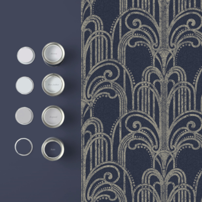 Graham &amp; Brown  vliesbehang  Art Deco Midnight