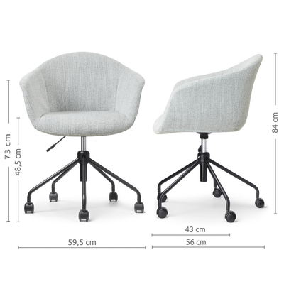 Bureaustoel Nout-Otis gestoffeerd - met armleuningen